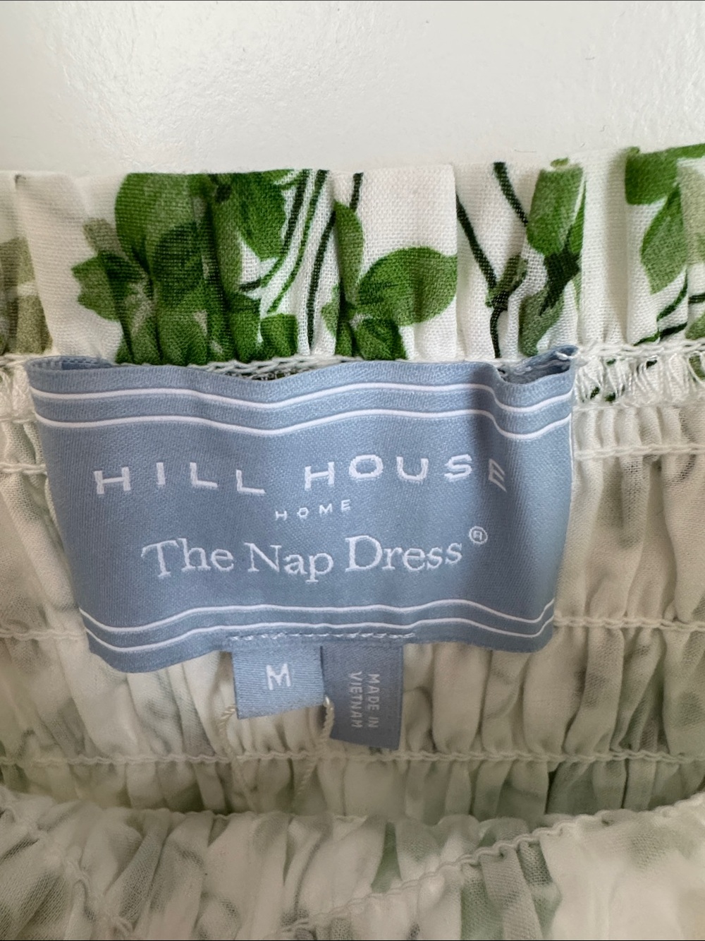 Hill House Nap Dress Green and White Floral Smocked Maxi - Picture 2 of 6